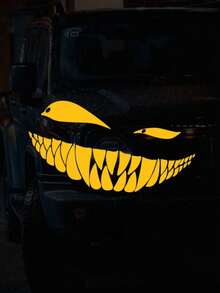 Zazumi Smiling Demon Gothic Vinyl Decal Waterproof Car Sticker For Window Bumper Laptop Motorcycle Helmet Spooky Decor Holiday Season Gift Ideas Must Haves - Multicolor - View 13
