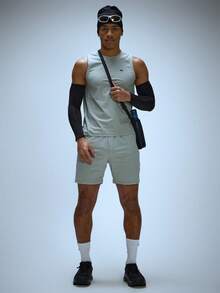 Musero Sleeveless Crew Neck Basics Poly Racer Vest Active Branded Sportwear Top Autumn Winter Essentials Gymwear Athletic Gym - Green - View 5