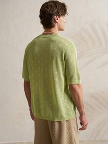 Airaco 男士休闲圆领短袖针织上衣 - 薄荷綠 - 查看 2