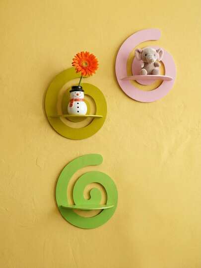 Joivida 1pc Irregularly Shaped Wall-Mounted Storage ,Simple And Elegant Decoration For Home Furnishings.For Placing Ornaments, Vase Decorations, Storing Keys ,Jewelry