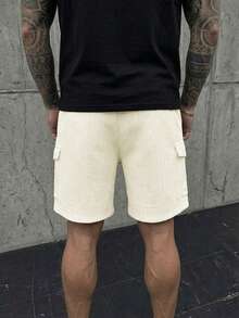 GENTILAND Men's Casual Drawstring Waist Cargo Shorts For Daily Commute, Sports, And Work Patterned Shorts Men Men's Jogger Shorts Cream Shorts Men Men's Cargo Shorts Men's Street Wear Shorts Men S Shorts Men S Shorts 7 Inch Inseam Jogging Shorts For Men Mens Clothes Short Set - Apricot - View 6