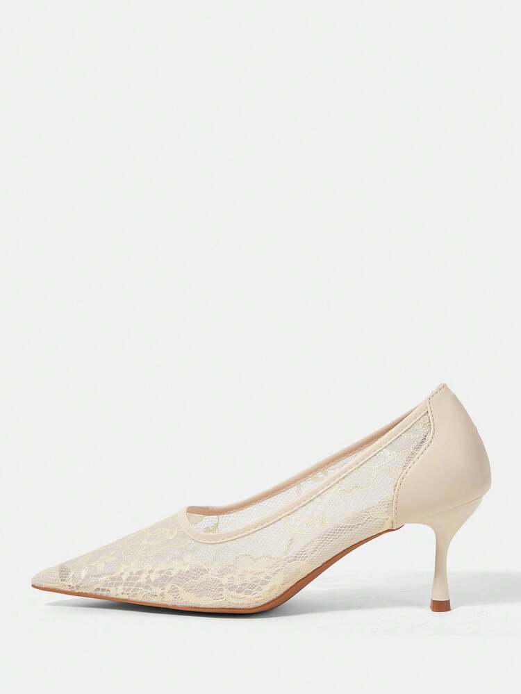 CUCCOO HITCHD Women's Mid Heel Pointed Toe Pumps, Party Shoes Valentine's Day Elegant Shoes