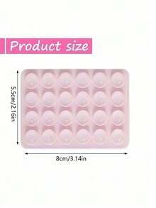 4pcs/2Pcs Square Phone Case Back Cover Silicone Suction Cup, 24 Holes, Strong Suction, Wall Mountable, Available In Pink, Blue, White, Black - Multicolor - View 2