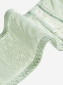 LUVLETTE Plus Woman Lingerie Full Coverage Support&Breathable Underwire Sexy Unlined Sheer Minimizer Green Lace Bra - Mint Green - View 10