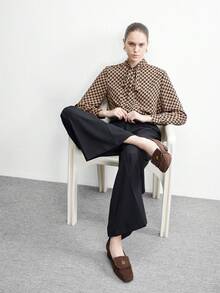 CUCCOO BIZCHIC Tacones altos de moda versátiles de uso diario con decoración de metal para mujeres - Marrón - Ver 2