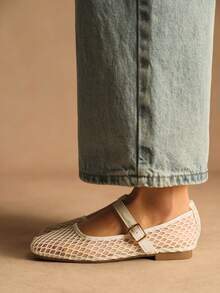 Rosivie 女士平底鞋 - 白色 - 查看 3