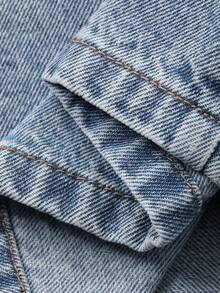 DAZY 女士口袋宽松阔腿休闲百搭牛仔裤 Y2k