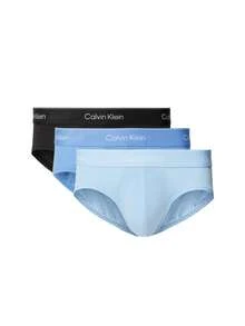 Calvin Klein 3 Pack Men's Briefs - Black, Light Blue, Turquoise - View 1