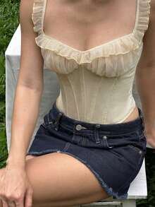 Aloruh Áo ngực có gọng phối ren thanh lịch dành cho nữ, thích hợp đi chơi, hẹn hò, phối cùng quần jeans, thoải mái. Gợi cảm, thích hợp cho bãi biển, kỳ nghỉ ở đảo Bali, tiệc tùng và các dịp khác. Áo gợi cảm, trang phục đi nghỉ mát cho nữ, mùa hè, đồ đi biển cho nữ, áo đính sequin. Áo quây ren xuyên thấu gợi cảm, thích hợp cho tiệc tùng, hẹn hò, đi làm, áo cổ chữ V dễ thương, áo corset, áo khoác ngoài thường ngày, áo dễ thương, áo ren mùa hè. Áo nữ cho mùa hè, áo corset mùa hè, áo corset dễ thương cho nữ, áo mùa hè. - Màu be - Xem 7