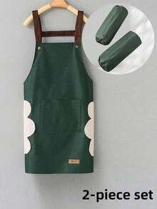 可爱创意防水围裙，带围兜，适合烹饪、家务，个性化图案设计，无袖成人工作服，厨房、浴室、家居用品供应商 - 彩色 - 查看 18