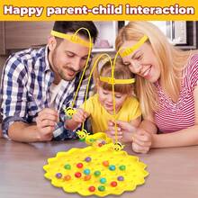 MINKOJA 一套新奇蜜蜂棋盘游戏玩具，寓教于乐的钓鱼游戏，适合亲子互动，多人游戏，完美礼物（适合3岁以上儿童） - 彩色 - 查看 4