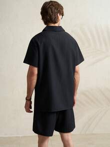 Airaco Men Shirt Co-Ords - Black - View 6