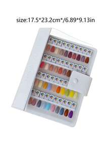 Set de tarjeta de color magnética para uñas - Prueba de color, pegatinas de uñas desmontables, folleto de exhibición de color degradado acrílico, soporte de exhibición de uñas desmontable - Multicolor - Ver 5