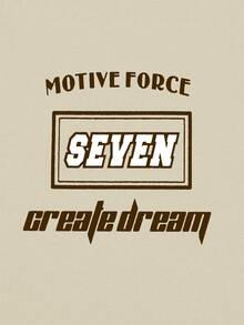 Claim Dot 男士街头时尚印花圆领短袖T恤 - 卡其色 - 查看 6