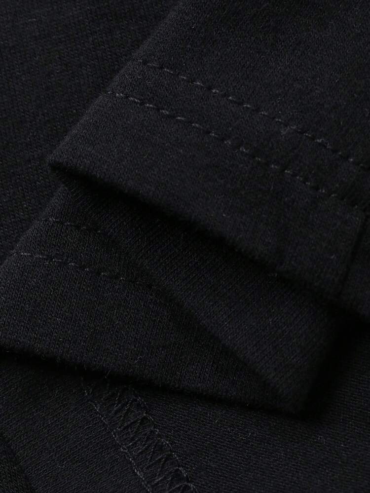 Baby Boys' Round Neck Contrast Color English Letter Print Short Sleeve Top Summer