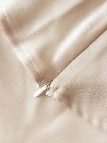 GlowEve New V-Neck Single Side Ruched Drop Shoulder Sleeveless Casual Sexy Blouse For Women, Spring/Summer - Apricot - View 3