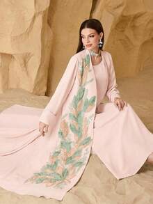 SHEIN Najma Bộ đồ nữ thời trang thanh lịch dáng rộng, phối nhiều mảnh, được thiết kế riêng. - Hồng - Xem 3