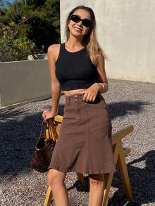 DAZY Women's Elegant Denim Mermaid Skirt Y2k