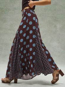 Bohemela Casual Woven Polka Dot Pattern Women Skirt