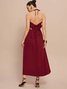 Rafferiza Summer Sexy Halter Backless A-Line Dress