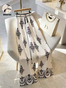 GlowEve 女士印花弹力腰阔腿宽松休闲裤 - 彩色 - 查看 3