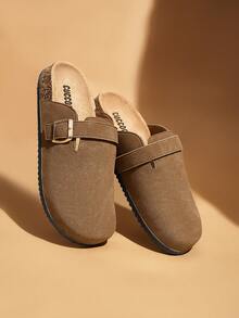 Solecia Dép lê nữ đế dày, mềm mại, mũi tròn thời trang, ấm áp, thích hợp cho kỳ nghỉ xuân, lễ Phục sinh và Giáng sinh. - Màu Khaki - Xem 6