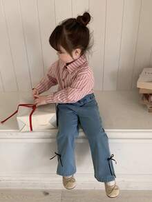 DAZY Infant/Toddler Girls' Flared Washed Denim - Light Wash - View 5