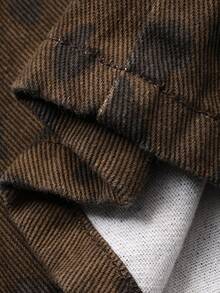 DAZY 女士豹纹长款休闲牛仔背带裤和连体裤 - 棕色 - 查看 7