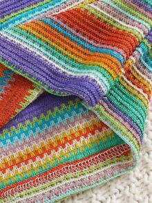 SHEIN Vintaside Kids 2pcs/Set Baby Girls Sleeveless Crop Top & Elastic Waist Shorts Set, Rainbow Striped Embroidered Floral, Casual Outfit For Daily, Beach, Summer - Multicolor - View 7