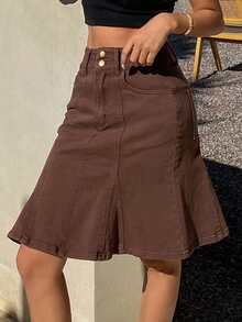 DAZY Women's Elegant Denim Mermaid Skirt Y2k