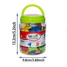MINKOJA - SELECTS Zestaw 78 magnetycznych liter i cyfr, w tym alfabetu i cyfr, zaprojektowanych do celów edukacyjnych. Idealny dla przedszkolaków do nauki pisowni, liczenia i symboli matematycznych. Zawiera zarówno wielkie, jak i małe litery. Wielkanoc, prezent wielkanocny, Dzień Dziecka, zabawki sensoryczne, zabawki dla dzieci, magnetyczne litery i cyfry dla dzieci. - Wielokolorowe - Zobacz 2