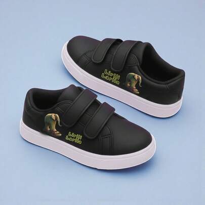 Zapatos de moda para niño y niña de Robblox - Color sólido, zapatillas de vestir casual con hebilla adhesiva, suela de PVC, forro de tela - Diseño de Moda lindo para niñas y niños