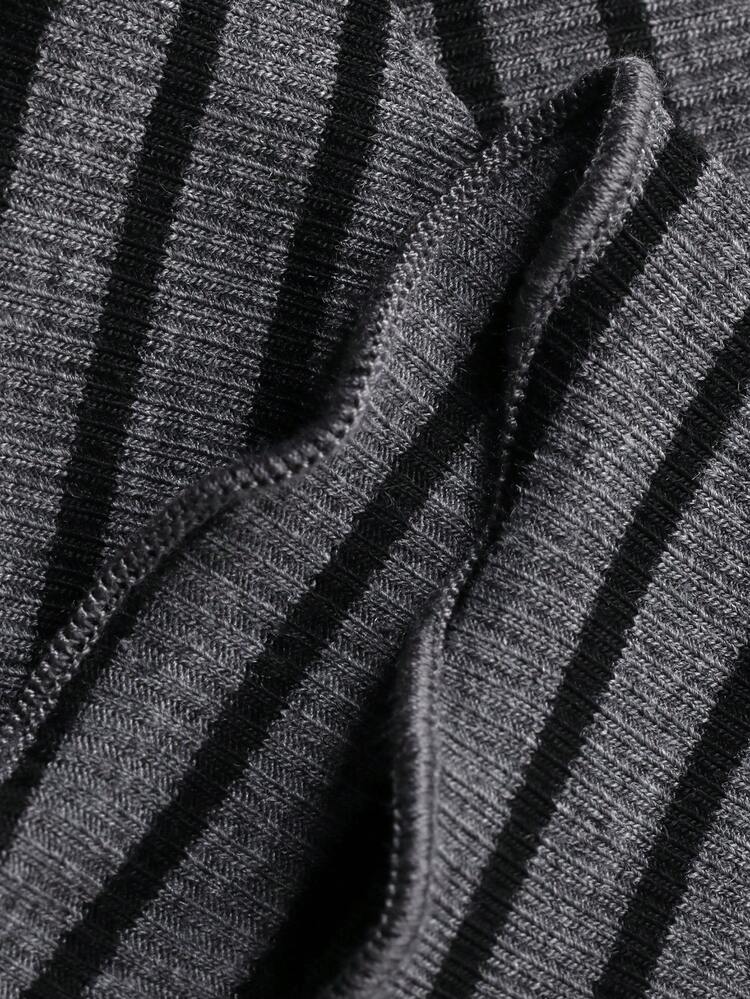 Dazy Plus Oversized Striped Short Sleeve Black & White Summer T-Shirt