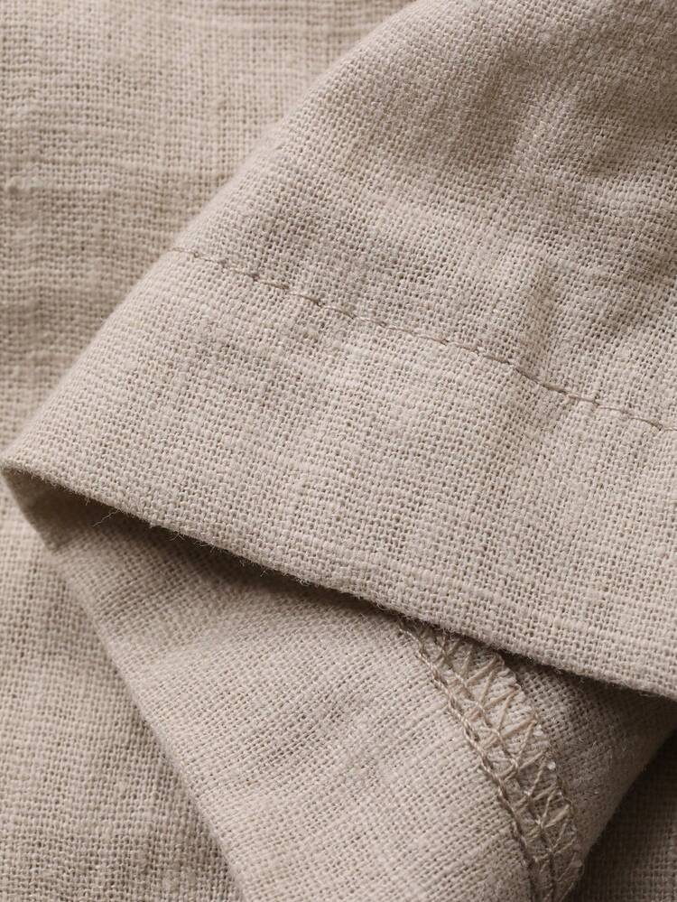 Women's Loose Linen Wide Leg Casual Shorts, Suitable For Spring/Summer