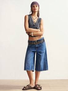 Bohemela Áo vest dệt kim ôm dáng cổ chữ V màu trơn dành cho nữ, kiểu dáng thường ngày. - Xám - Xem 4