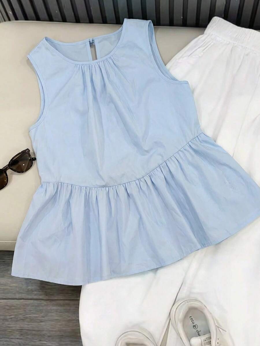 GlowEve Women's Casual Solid Blue Shirt - Blue - View 1