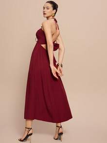 Rafferiza Summer Sexy Halter Backless A-Line Dress