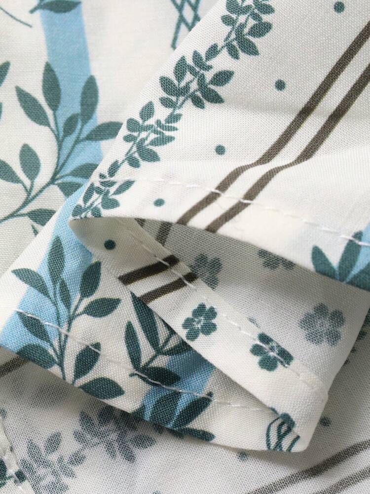 Baby Boys' Korean Style Allover Print Polo Collar Short Sleeve Top Summer