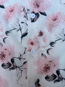 Solantero 男士印花 Polo 领单排扣短袖衬衫上衣搭配抽绳腰短裤，休闲度假沙滩装 - 彩色 - 查看 5