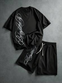 STYNVO Áo thun nam phong cách đường phố INS "This City" thêu họa tiết tương phản, thích hợp cho các lễ hội âm nhạc ngoài trời, dạo phố, tụ họp bạn bè, quà tặng cho bạn trai/chồng, quà kỷ niệm. - màu đen - Xem 1