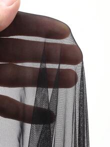 DAZY Women's Lace Layered Cake Slip Midi Dress - Black - View 3