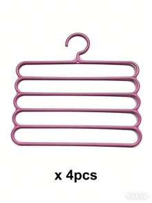 6-Pcs 4-Pcs /2-Pcs /1 Pc Wardrobe Storage Hangers, 5-Layer Plastic Scarf Rack, Optional Upgraded Thicker Version For Greater Durability. Wardrobe Hangers For Pants, Scarves, And Ties. - Multicolor - View 6
