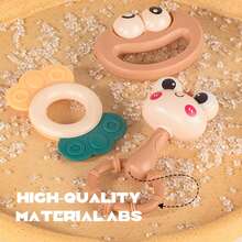 MINKOJA - SELECTS 7合1婴儿玩具套装，包括响铃玩具、抓握玩具、行李箱玩具、运动玩具，适合复活节、复活节礼物、儿童节、婴儿用品、婴儿玩具、婴儿感官玩具、婴儿摇铃和毛绒圈 - 彩色 - 查看 7