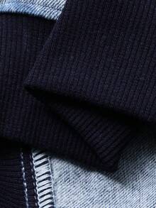 DAZY 充满青春气息的女士休闲牛仔上衣 - 藍色 - 查看 8