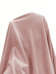 EMERY ROSE Women's V-Neck Flared Cuff, Ombre Heart Print Casual Versatile T-Shirt, Spring/Summer - Pink - View 5