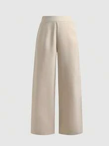 SHEIN Tween Girl Casual Contrast Binding Button Single-Breasted Sleeveless Top And Pants Set, Spring/Summer