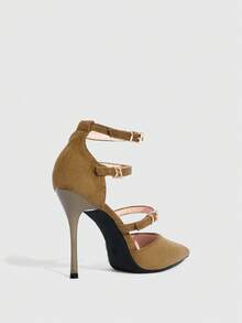 CUCCOO SZL Women's Pointed Toe Buckle Design Fashionable High Heels, Versatile For Daily Wear Valentine's Day - Green - View 10