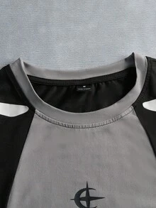 STYNVO Colorblock Round Neck Short Sleeve Fashionable Top, Summer - Multicolor - View 6