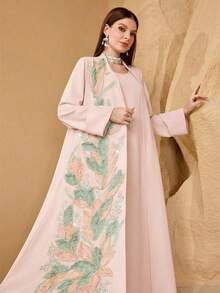 SHEIN Najma Bộ đồ nữ thời trang thanh lịch dáng rộng, phối nhiều mảnh, được thiết kế riêng. - Hồng - Xem 6
