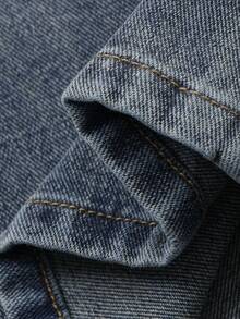 DAZY Tween Girls' Pocketed Wide Leg Loose Casual Versatile Jeans - Blue - View 6